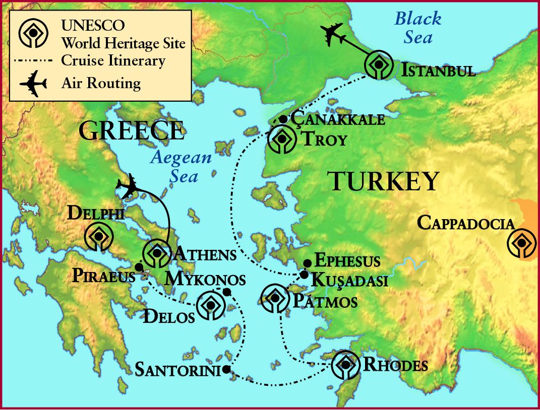 Starożytna Grecja Troja - mapa Starożytnej Grecji i Troi (Europa