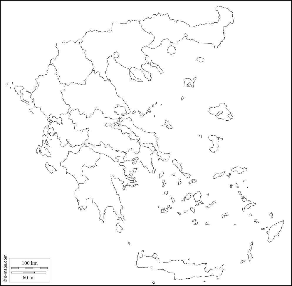 mapa Grecji plan