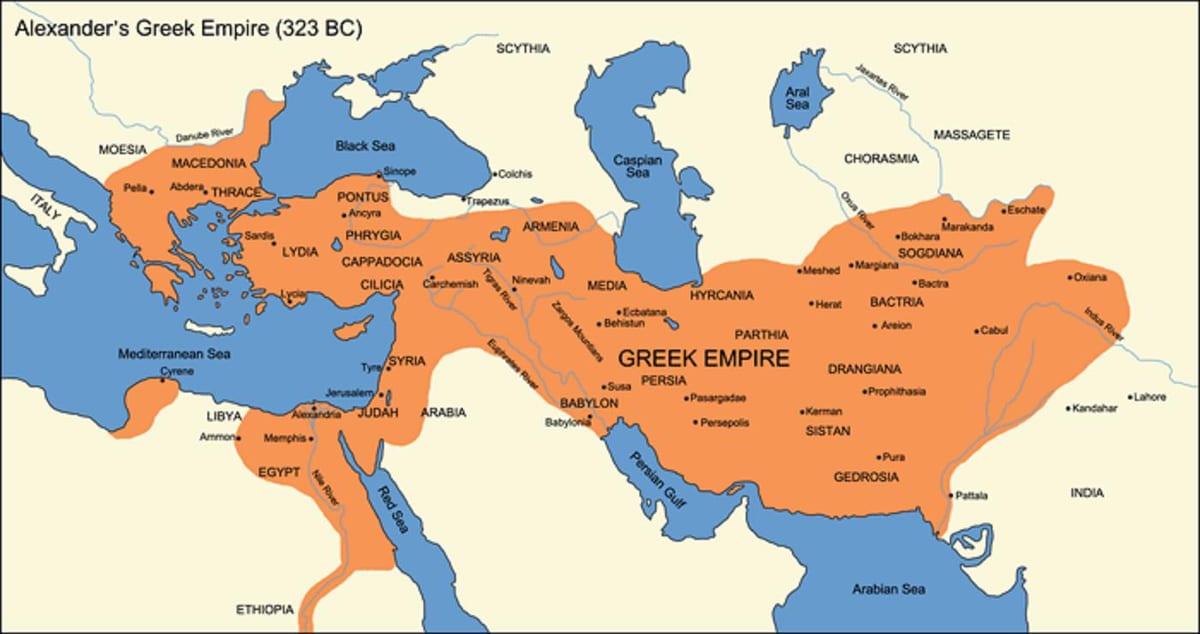 mapa cywilizacji greckiej