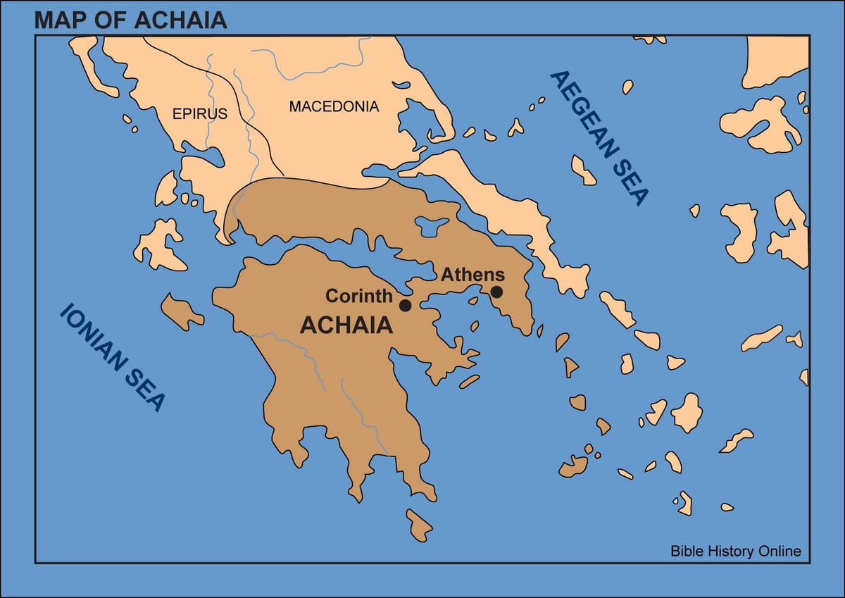 mapa Korynt