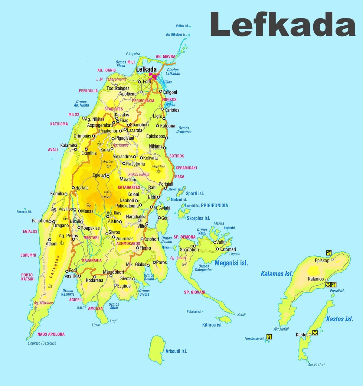 Grecja, Lefkada mapie