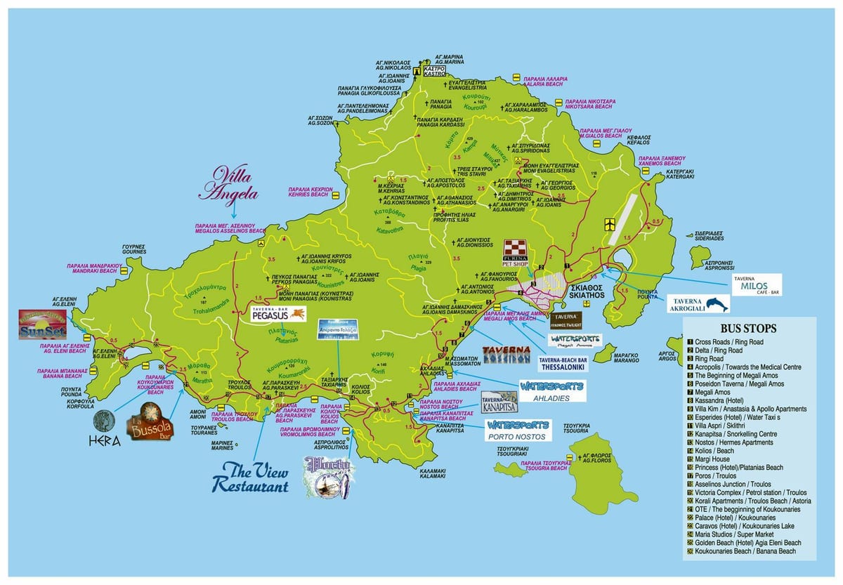 Skiathos na mapie Grecji