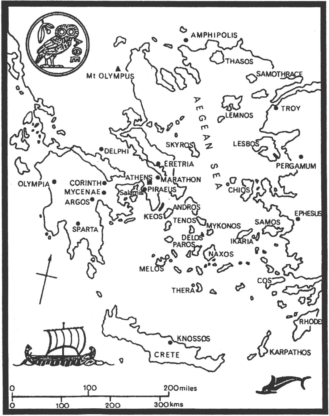 mapa starożytnego arkusz Grecja