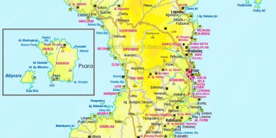 Mapa chios, Grecja