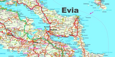 Mapa Evia Grecja
