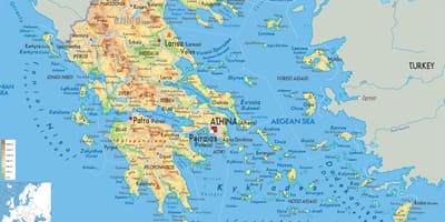 Geograficzna mapa Grecji