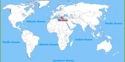 Grecja na mapie świata