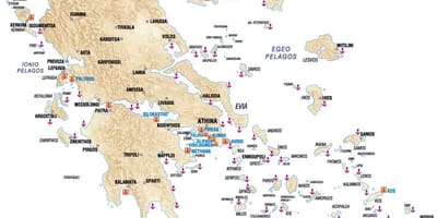 Hellas portów mapie