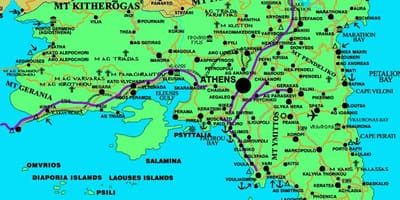 Attyka, Grecja mapa