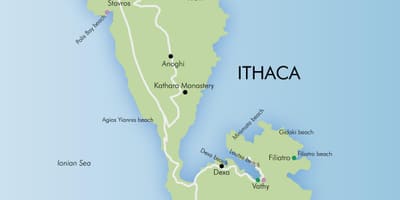 Mapa Itaki, Grecja