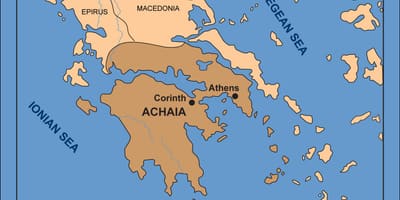 Mapa Korynt