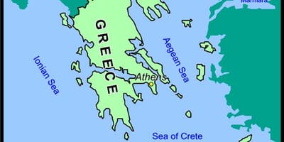 Mapa Krety i Grecji