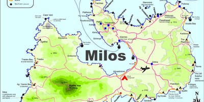 Mapa milos, Grecja