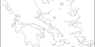 Grecja pustej mapie