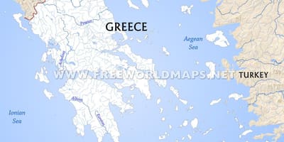 Rzeki w Grecji mapie