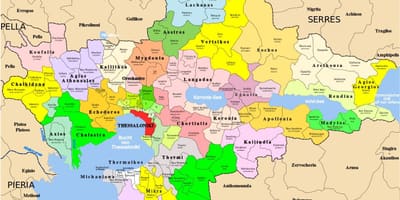 Mapa Saloniki Grecja