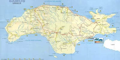 Mapa Samos, Grecja