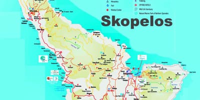 Skopelos na mapie Grecji