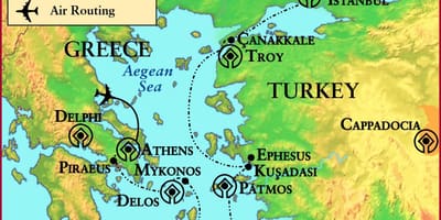 Mapa Starożytnej Grecji i Troi